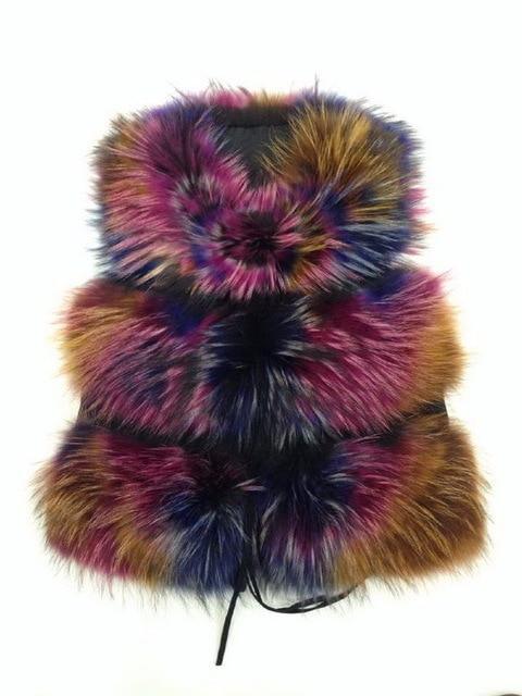 Genuine Raccoon Fur Fashion Vest
