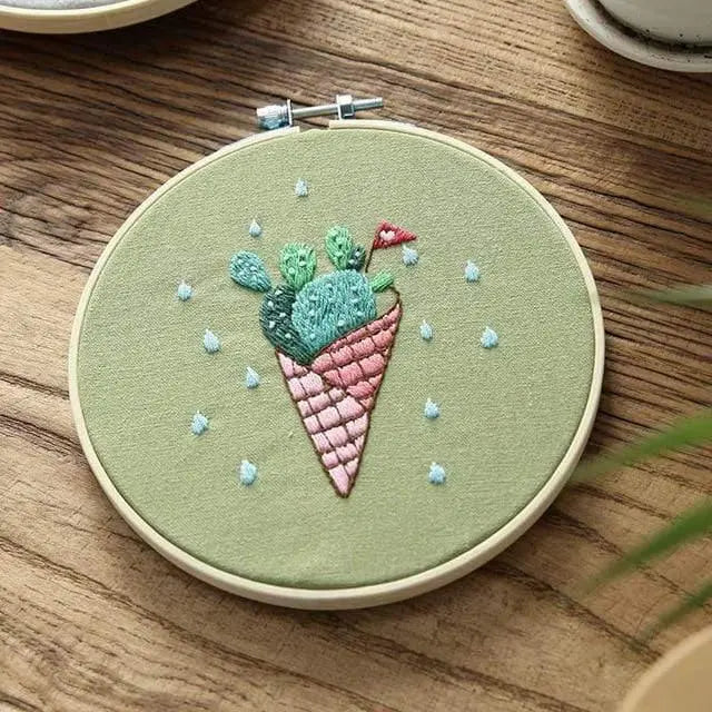 Easy Flower Embroidery DIY Kit Her Shop