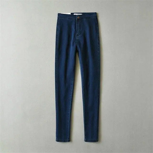 High Waist Elastic Skinny Jeans - HER SHOP®