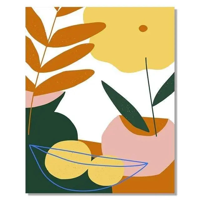 Modern Abstract Scandinavia Colorful Gallery Canvas