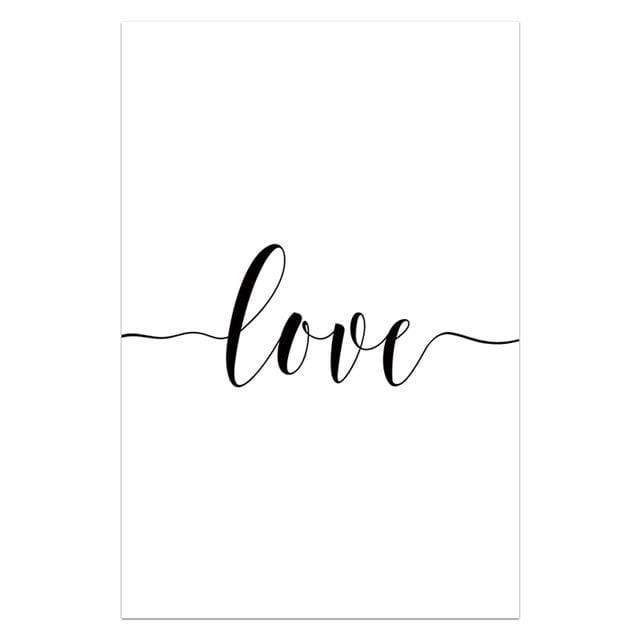 Nordic Style Simple Love Posters