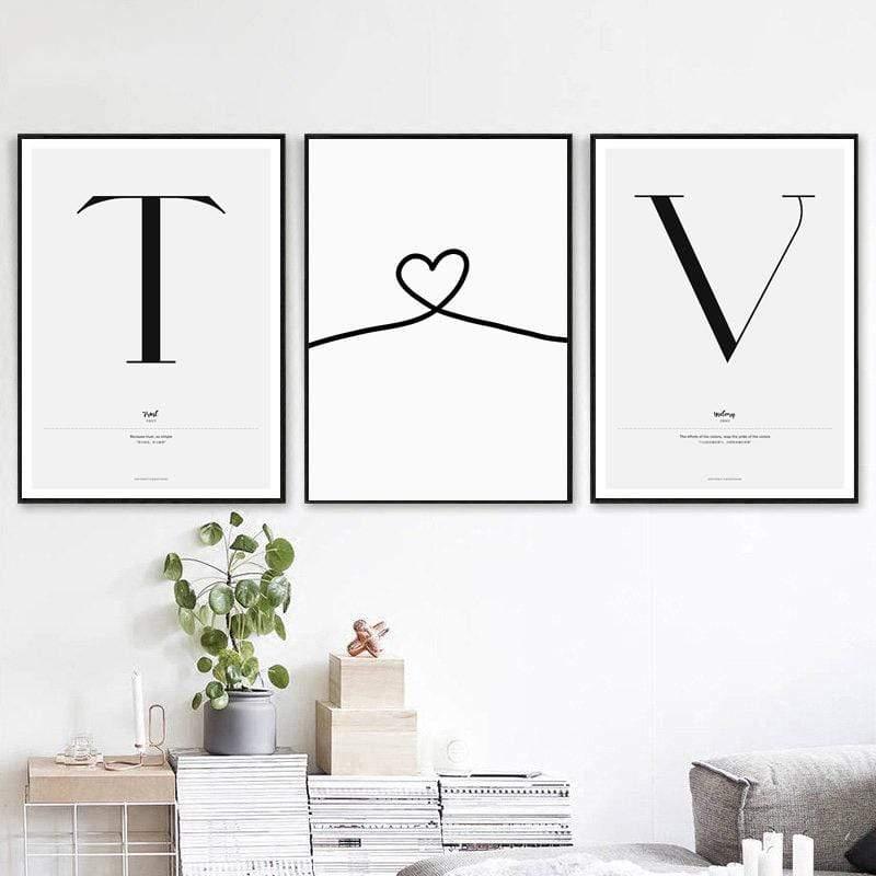 Nordic Style Simple Love Posters