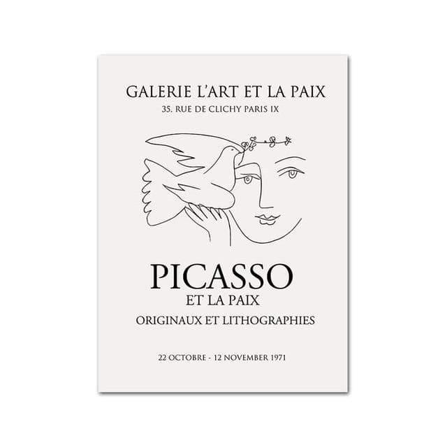 Hand-Drawn Picasso Matisse Inspired Art Line Drawing