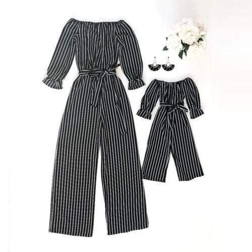 Fashion Striped Family Matching Clothes for Mother and Daughter - HER SHOP®