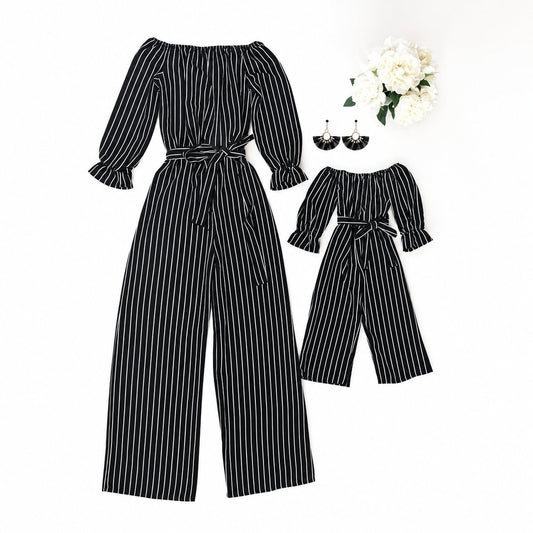 Fashion Striped Family Matching Clothes for Mother and Daughter - HER SHOP®