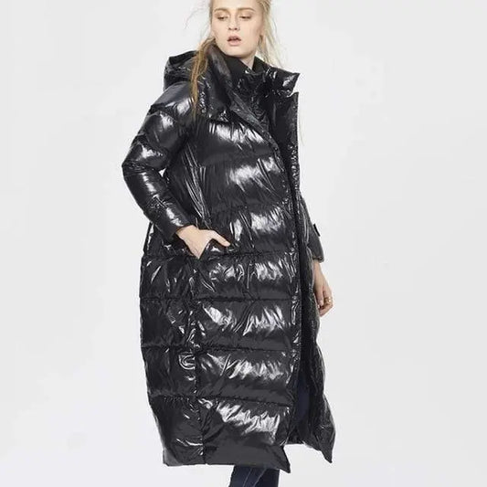 New Fashion Fake Two Piece Hooded White Duck Feather Coat Female Her Shop - HER SHOP®