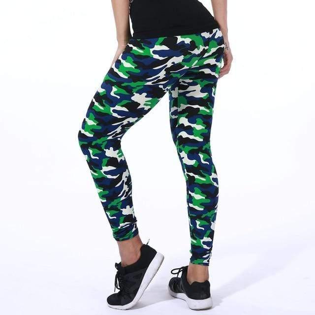 Her Shop Pants and Leggings 11 / One Size Camouflage Print Elastic Fitness Casual Leggings
