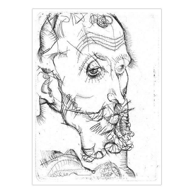 Her Shop Posters 15x20cm NO Frame / K05366 Austrian Egon Schiele Line Figure Painting Posters
