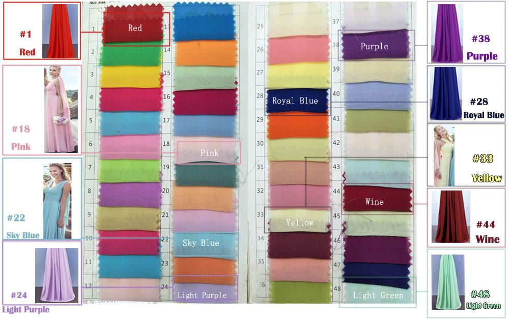 Candy Color Ruffles Chiffon A-Line Lace Up Sleeveless Bridesmaid Dresses