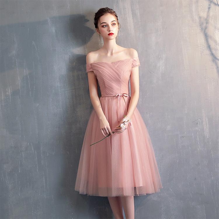 Sweet Pink Lace Short Sleeves A-line Homecoming Dresses