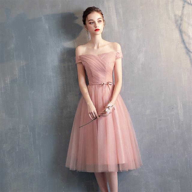 Sweet Pink Lace Short Sleeves A-line Homecoming Dresses