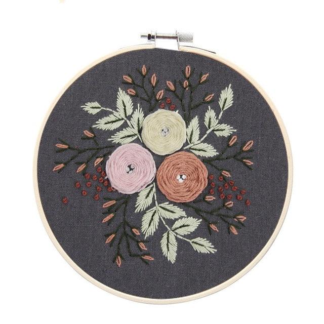 Easy Flower Embroidery DIY Kit