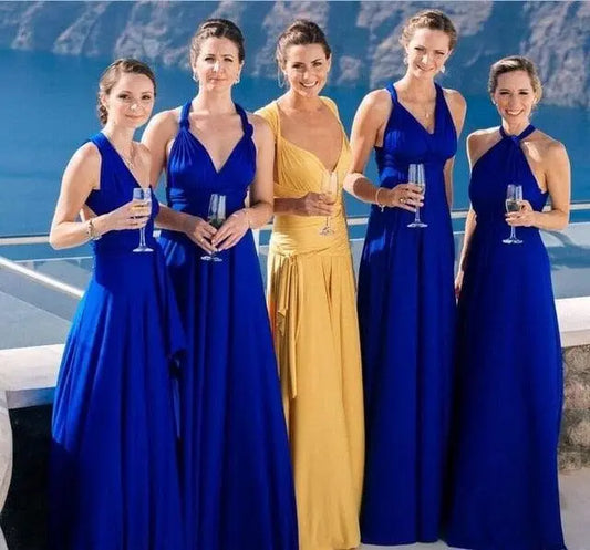 New Light Blue Convertible Bridesmaid Dresses - HER SHOP®