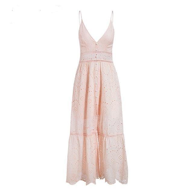 Summer Ruffle Cotton Beach Dress
