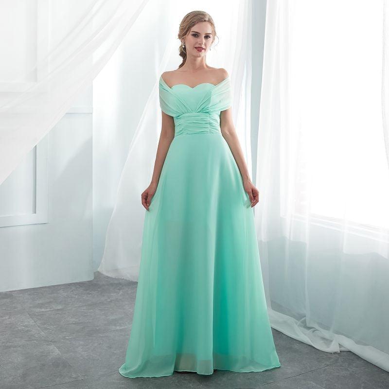 Candy Color Ruffles Chiffon A-Line Lace Up Sleeveless Bridesmaid Dresses