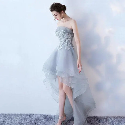 Lace Vintage Short Front Back Long Tail Evening Party Dress - HER SHOP®