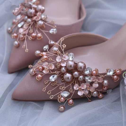 2pcs New Rhinestone Wedding High Heels Fashion Shoe Decoration Clip - HER SHOP®