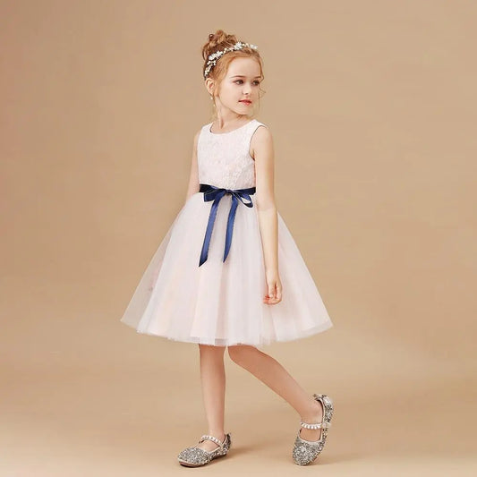 Girls Sleeveless Fancy Wedding Dress - HER SHOP®