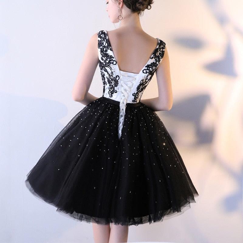 Vintage Lace Bodice Prom Dress