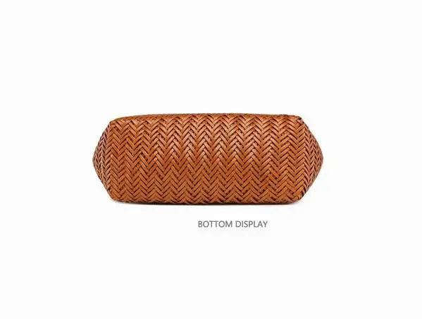 Hand-woven 100% Genuine Leather Vintage Shopping Bag
