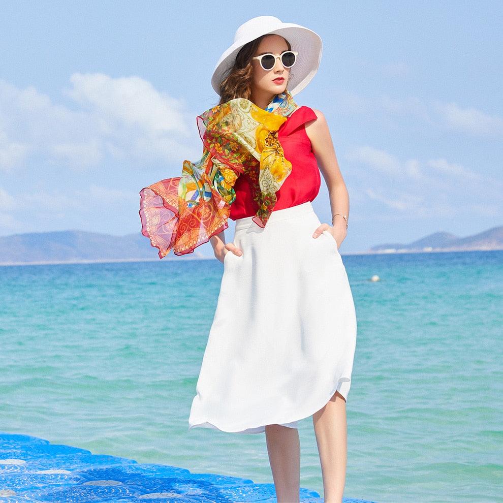 Luxury Silk Long Scarf