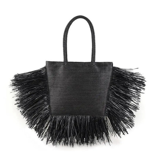 Luxury Unique Bohemian tassel Raffia Large Capacity Straw Tote - HER SHOP®