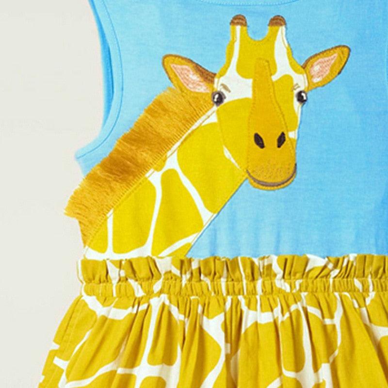 Animal Print Casual Cotton Vestidos Dress for 2-7 Years