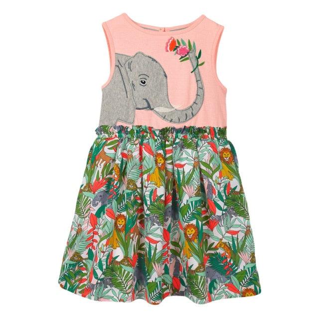 Animal Print Casual Cotton Vestidos Dress for 2-7 Years