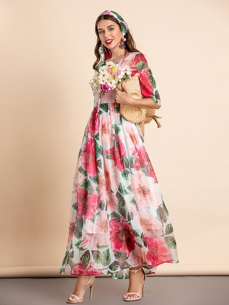Fashion Designer Summer Chiffon Dress