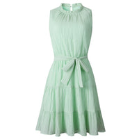 Summer Women Mini Sweet Pleated A-Line Dress