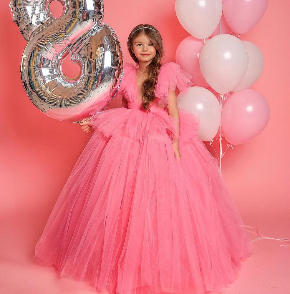plus size pink tulle dress Off Shoulder Appliques Tulle Plus Size Pink Long Prom Dress PSK700 US16 / Custom Color