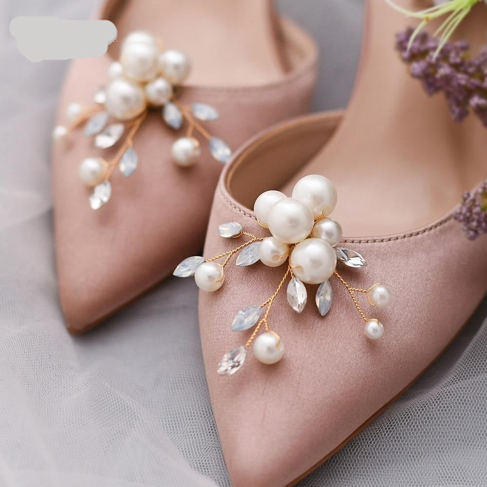 2pcs New Rhinestone Wedding High Heels Fashion Shoe Decoration Clip