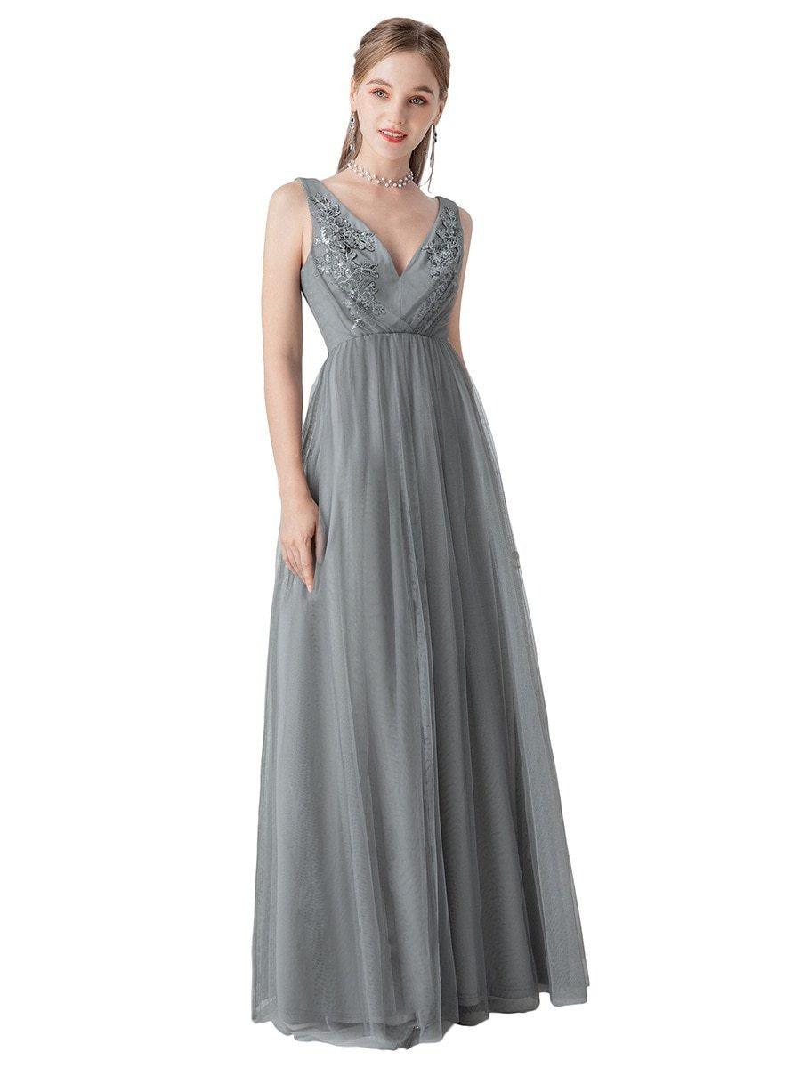 Elegant Shining Sequin Appliques A Line Bridesmaid Dresses