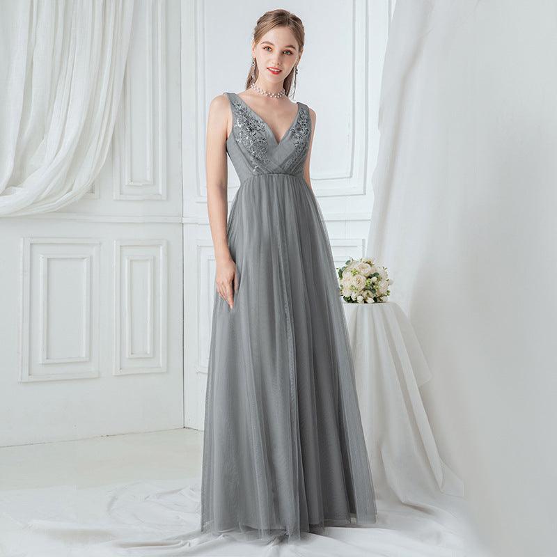 Elegant Shining Sequin Appliques A Line Bridesmaid Dresses
