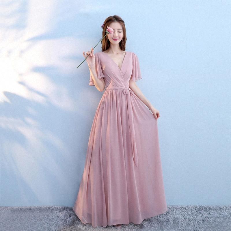 Customizable Chiffon Elegant A Line Bridesmaid Dresses