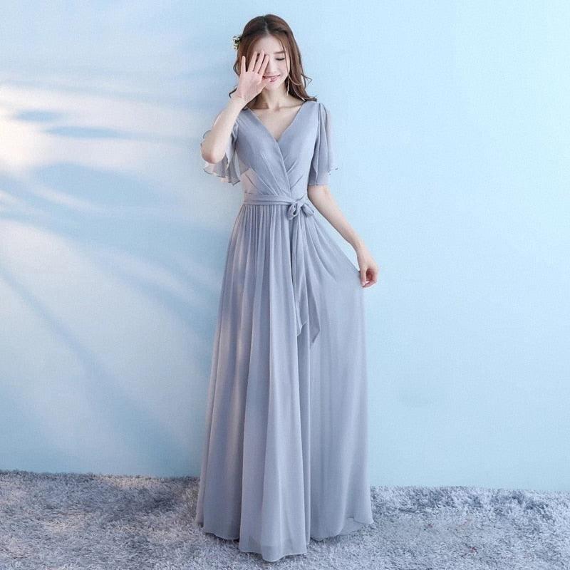Customizable Chiffon Elegant A Line Bridesmaid Dresses