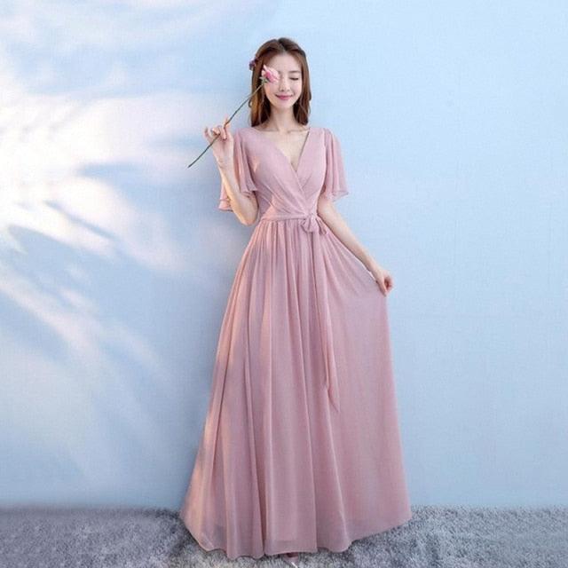 Customizable Chiffon Elegant A Line Bridesmaid Dresses