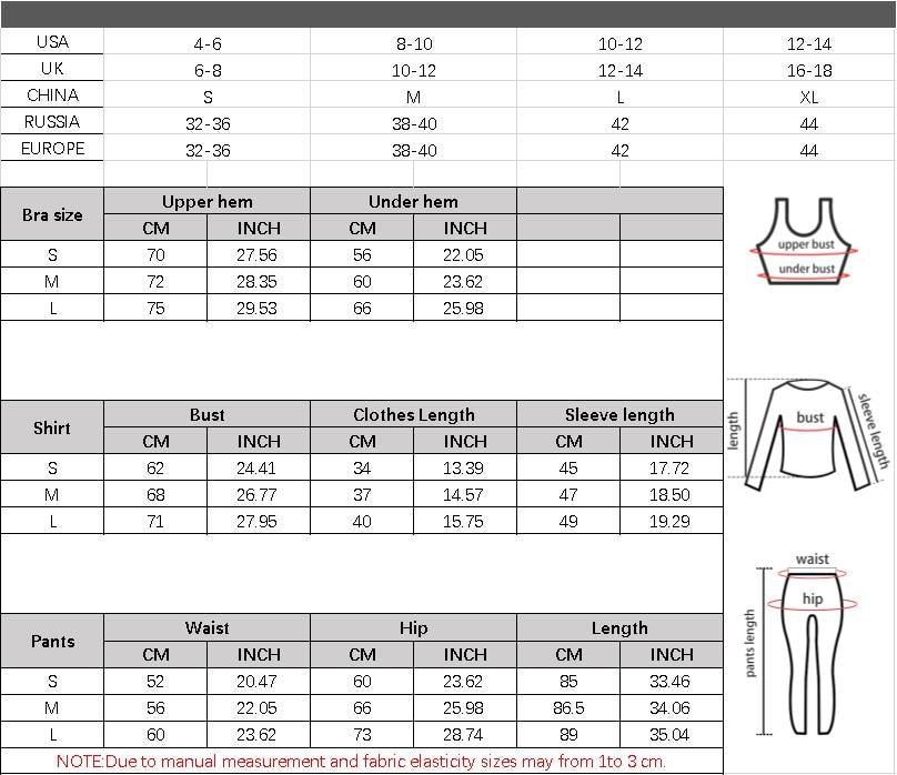 Seamless  Women Long Sleeve Crop Top High Waist Leggings+ Bra Yoga Sets