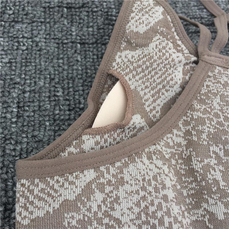 Seamless Yoga Sets Sleeveless Crop Top Sports Bra + Tights Leggings