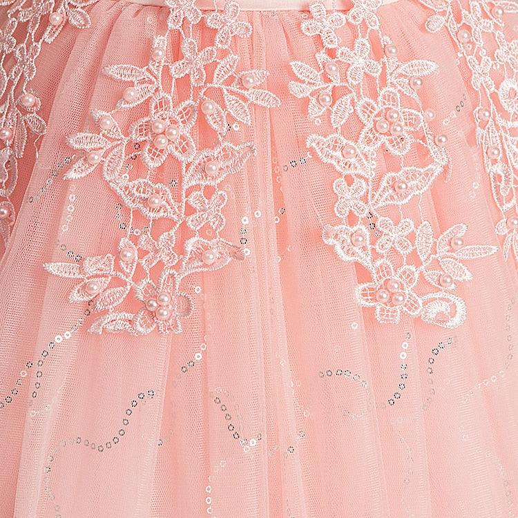 Girls Princess Sleeveless Flower Birthday / Wedding Party Banquet Long Dress