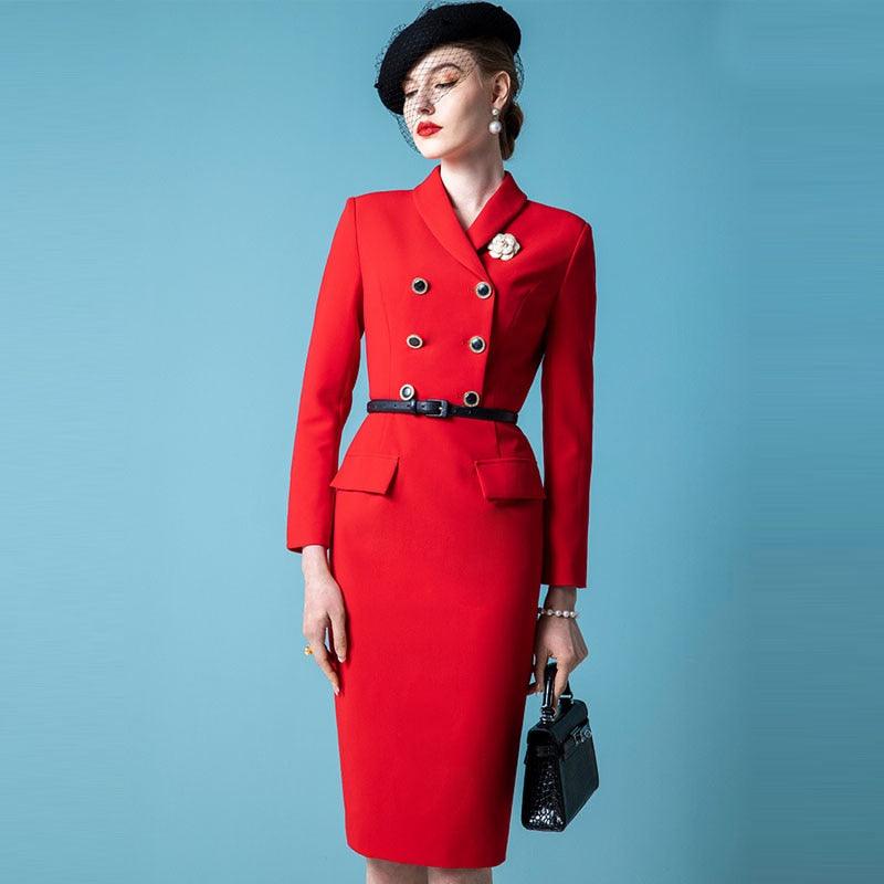 High End New Style Celebrity Goddess Long Sleeve Suit - HER SHOP