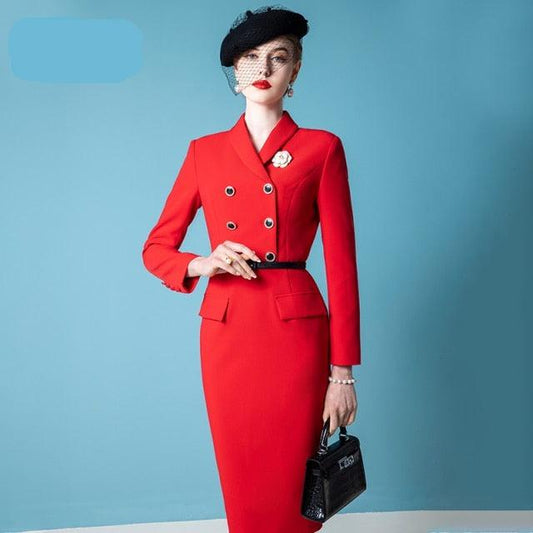 High End New Style Celebrity Goddess Long Sleeve Suit - HER SHOP