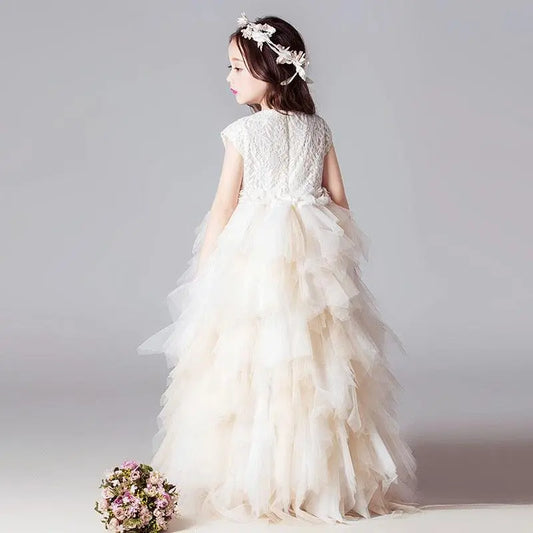 Girls Party Tulle Long Ball Gowns - HER SHOP®