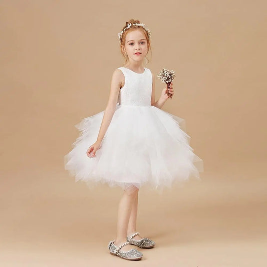 Flower Girls Lace Princess Party Dress - HER SHOP®