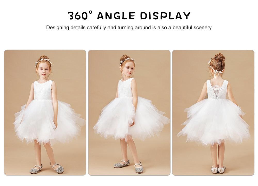 Flower Girls Lace Princess Party Dress