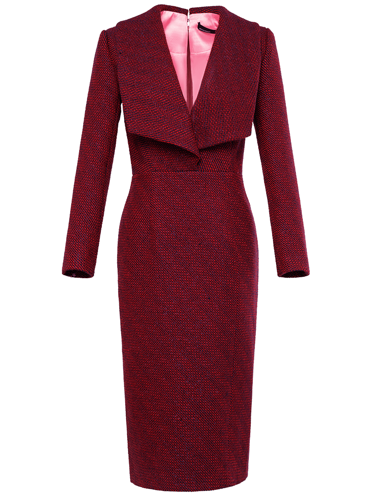 High End Tweed Temperament Banquet Dress
