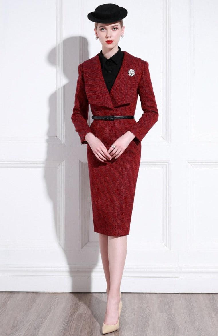High End Tweed Temperament Banquet Dress