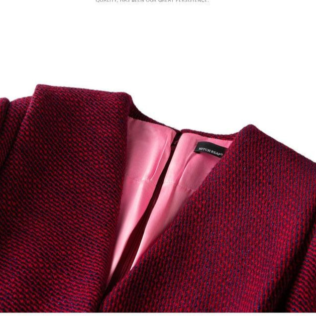 High End Tweed Temperament Banquet Dress