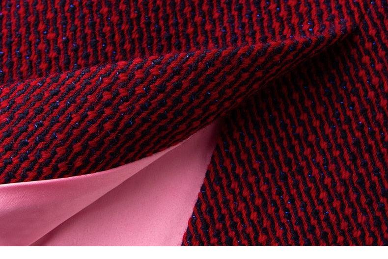 High End Tweed Temperament Banquet Dress