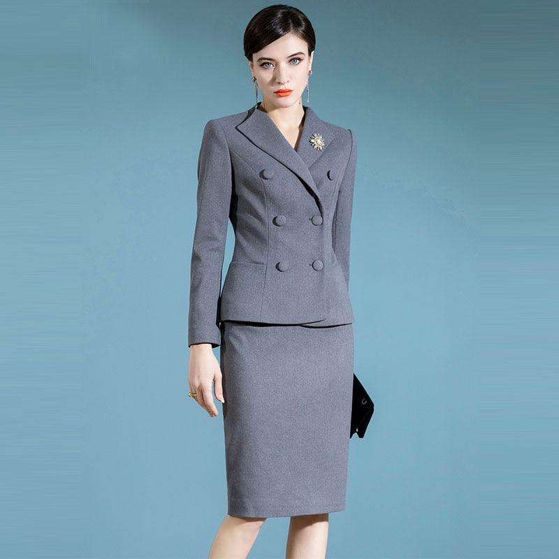 High-End Professional Female Boss Formal Dress Suit – Elegant and Sophisticated Business Attire